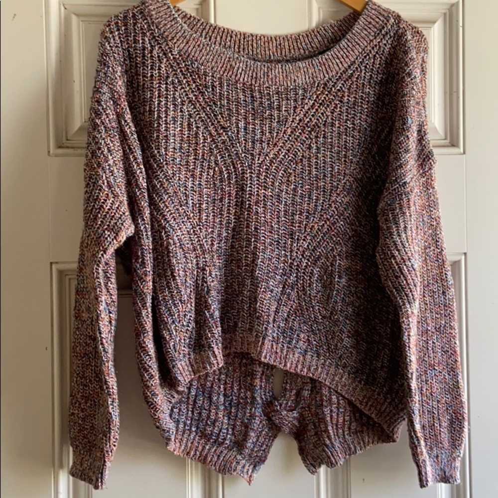 EXPRESS CROPPED BRAIDED SWEATER